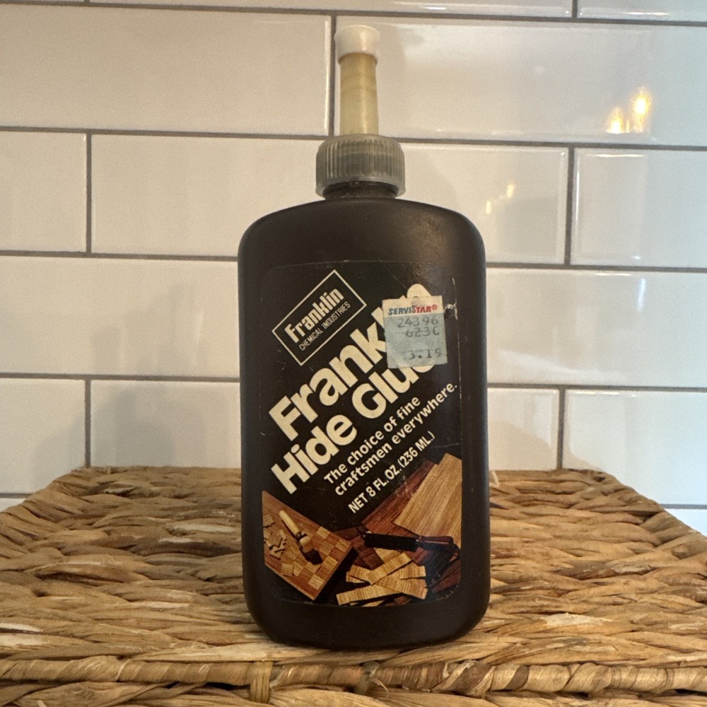 Vintage Franklin  Hide Glue‎ Bottle USA 8 Oz